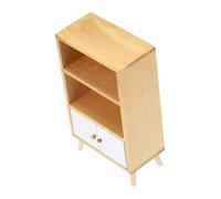 UPKOCH Miniature Wooden Bookshelf Model for Dollhouse Tiny House Furniture Display Vivid Detail Lightweight Design for Micro Scene Decoration and
