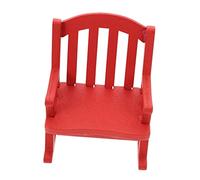 UPKOCH Miniature Wooden Rocking Chair Model for Dollhouse Scale Vintage Design Accessory for Projects and Mini House Decor