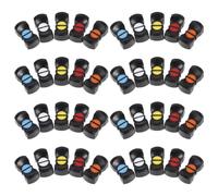 UPKOCH Mixer Identification 4mm Replacement Potentiometer Fader 40pcs Caps Slider Knob Covers Plastic Material Time-saving Enhanced for Live Broadcasts Mixing Desk Console