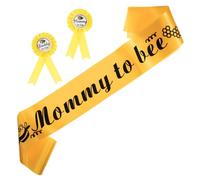 UPKOCH Mommy Sash and Daddy Corsage Shower Photo Props Yellow Shoulder Belt Badge for Maternity Party Celebration and Pregnancy Outfit Decoration