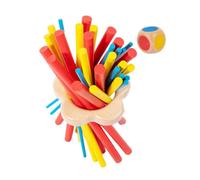 UPKOCH Montessori Wooden Balance Stick Game for Family Colorful Non-toxic Stacking for Patience Training Precision and Reaction Development Educational Tabletop Game for Boys
