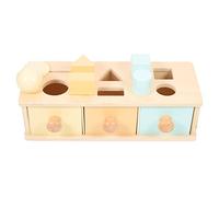 UPKOCH Montessori Wooden Educational Box for Multifunctional Drawer Plaything for Motor Skills Hand-eye Coordination Shape Recognition and Logical Thinking Development Suitable for