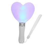 UPKOCH Multi Color LED Heart Shaped Light Wand Power Operated Cheering Stick for Concerts Parties Fans Support Festival Supplies