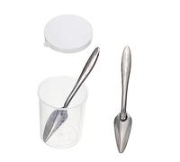 UPKOCH Multi Function Bird Feeding Spoon with Metal Feeder Spoons and Measuring Cup for Parrots Cockatiels Parakeets Leak Design for Small to Medium Pet Birds