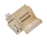 UPKOCH Multi-functional Wooden Grass Feeder and Bowl Set for Rabbits and Guinea Pigs, Wear-resistant Household Rabbit Supply with Spill Prevention and Sturdy Plastic Design, for Small