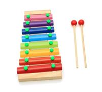 UPKOCH Multicolor Tone Wooden Knock Piano Musical for Boy Girl Early Education Eye Hand Coordination Training Random Color