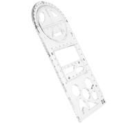 UPKOCH Multifunctional Rotatable Drawing Ruler Plastic Template with Protractor and Angle Scale for School Drafting and Creative Art Supplies