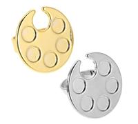 UPKOCH Nail Art Palette 2pcs Rings Metal Ringshaped Sleek Stylish Color Mixing Tool Comfortable User Experience for Nail Artists Working On-The-Go