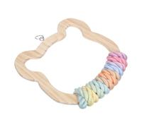UPKOCH Natural Bird Swing with Cotton Rope Hanging Parrot for Cockatiels Parakeets Conures and Lovebirds Multi Function Perch and Climbing Stand for Cage Play and Beak Health