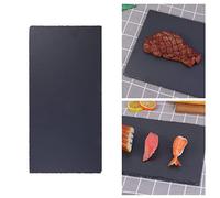 UPKOCH Natural Stone Rectangular Plate Rectangular Stone Plate for Barbecue Cheese Pizza Fruit Tray Party Platters