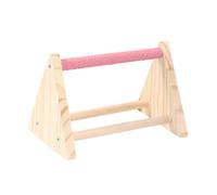 UPKOCH Natural Wood Parrot Perch for Bird Cage with Nail Grinding Function Stable Triangular Stand for Cockatiels Budgies Parakeets Chew Accessory to Trim Beaks and Nails Random Color