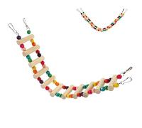 UPKOCH Natural Wooden Bird Ladder for Parrots Chewing Swing Bridge Climbing Accessory for Cage Play Exercise Enhances Balance Mood