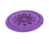 UPKOCH Nepal Handmade Embroidered Singing Bowl Pad 10cm Purple Cushion Meditation Sound Bowl Mat Buddhist Healing Music Instrument Accessory Yoga Studio Decor