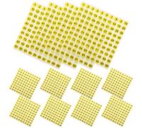 UPKOCH Number Stickers Black Numbers Waterproof Stickers Self-Adhesive 100 Sheets High Performance Coated Adhesive Yellow Background 10mm for Office Classroom Storage Labeling