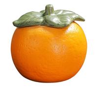UPKOCH Orange Shaped Ceramic for Home and Desktop Decoration Mini Tea Jar with Airtight Lid Decorative Storage Canister for Loose Leaf Tea and Dried Fruit