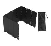 UPKOCH Outdoor Foldable Iron Camping Stove Windscreen with Multi-Panel Windshield and Carry Bag, Foldable Gas Grill Reflector Shield for Hiking, Bbq, and Outdoor Cooking