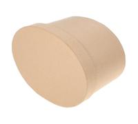 UPKOCH Oval Paper Mache Cookie Box with Lid, 15x10x7.5cm Brown Kraft Cardboard, Decorative DIY Macaron and Chocolate Packaging for Wrapping and Bakery Treats