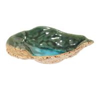 UPKOCH Oyster Shell Tray 7.5 Inch Ceramic Seashell Plate for Food Platters Buffet Fruit Salad Dessert Serving Irregular Tableware for Home Kitchen