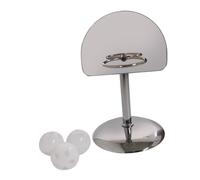 UPKOCH Parrot Basketball Hoop Bird Educating Silver Metal Training Chewable Cage Accessory for Budgies Lovebirds and Parrots Indoor Use