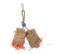 UPKOCH Parrot Shredding Palm Leaf Woven Hanging Bird Chew for Cage Decoration and Exercise Wood Material Fun Foraging for Parrots and Caged Birds