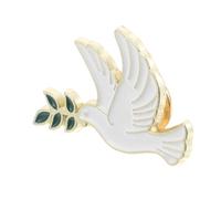 UPKOCH Peace Dove Bird Brooch Pin with Olive Branch Metal Badge for Women Versatile Animal Lapel Pin for Clothes Bags Hats Stylish Accessory Symbolizing Peace and Freedom