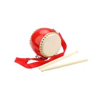 UPKOCH Percussion Drum with Sticks Safe Red Floor Drum for Early Music Education Bright Color Clear Sound Encouraging Rhythm Development and Skill Building