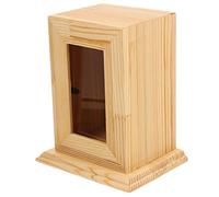 UPKOCH Pet Ash Wooden Memorial Urn for Dogs and Cats Durable Cinerary Box with Frame for Cherished Memories Thoughtful Comfort present for Pet Loss Compact for Home Travel