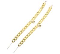 UPKOCH Pet Golden Chain Dog Necklace Bell 2pcs Gold Chain Collar for Small to Medium Breed Dogs for Fashion and Everyday Wear