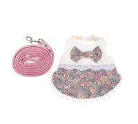 UPKOCH Pet Lace Dress for Rabbit Beautiful Pet Bunny Clothes Safe Harness Rope Sturdy Rabbit Garment Leash for Indoor Outdoor Use