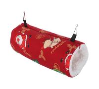 UPKOCH Pet Warming Tunnel Small Animal Hammock Tunnel Bed for Cage Sleeping Nest Corner Tube Pet Hideout Bedding for Rabbits Bunny Hamster Christmas Season