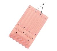 UPKOCH Pink Felt Hanging Hair Bow Organizer for Space Saving Hair Clips and Headband Storage Durable Wall Mounted Headdress Holder for Room Decor and Easy Access