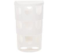 UPKOCH Plastic Garbage Bag Storage Holder with 15-hole Multi-hole Design, Sturdy White Plastic Trash Bag Dispenser for Kitchen and Home Organisation