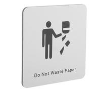 UPKOCH Please Save Paper Restroom Sign for Schools and Homes, Aluminium Composite Panel, Stylish and Simple Indoor Do Not Waste Paper Alert Sign
