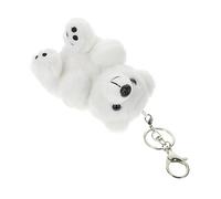 UPKOCH Plush Bear Keychain Fluffy Arctic Polar Bear Pendant Soft Plush Backpack Charm Decorative Bag Accessory for Handbags and Purses,
