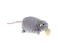 UPKOCH Plush Mouse with Cheese: Kawaii Mouse Toy - Pull String Stuffed Toy - Bedroom Decor Throw Pillow - Soft Grey Rat Pillow for Birthday Home Office