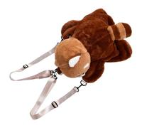 UPKOCH Plush Panda Backpack Furry Animal Shoulder Bag Cute Stuffed Soft Red Fluffy Backpack for Women School Travel Outdoor Adventures