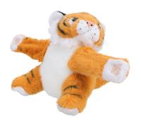 UPKOCH Plush Slap Bracelet Stuffed Animal - Soft Tiger Snap Wristband Toy - Fluffy Animal Hugger Bracelet for Zoo Party Favors Christmas Classroom Rewards