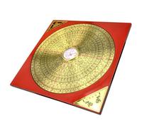 UPKOCH Portable Brass Chinese Luo Pan Compass 6-Inch Taoist Ancient Copper Square Compass for Camping and Feng Shui Beginners