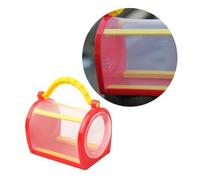UPKOCH Portable Butterfly Cage Boys and Girls House Red Lightweight Insect Box Carry Handle for Outdoor Nature Exploration Toys Ages 3
