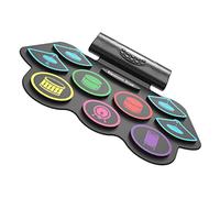 UPKOCH Portable Drum Practice Pad Kit for Boys and Girls Electric Drum Set Rechargeable Battery Built Speakers