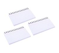 UPKOCH Portable Memo Pad 3pcs Small Spiral Notepads Flat Page Writing Notepad for Teachers Record Your Journey and Study Cards