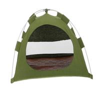 UPKOCH Portable Pet Tent for Cats and Small Dogs Lightweight Canvas Outdoor Shelter Year Cozy Hideout Easy Setup Cat House for Outdoor Adventures Green