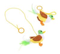 UPKOCH Portable Rope Ball Interactive Cat for Kittens 2pcs with Chemical Fiber Nylon and Artificial Plumes Designed for Solitary Play and Chewing
