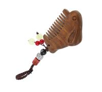 UPKOCH Portable Sandalwood Pocket Comb with Carved Pattern, Mini Travel Hair Brush Featuring Vintage Chinese Style and Artistic Craftsmanship, for Home Salon Use or On-the-go Styling