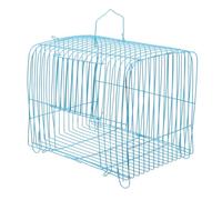 UPKOCH Portable Small Bird Cage Metal Travel Carrier for Parakeets Cockatiels Conures Medium Blue Half-round Handheld Cage Suitable for Bird Transportation