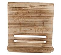 UPKOCH Portable Wood Music Stand Desktop Sheet Music Holder Cookbook Stand Page Clips Wooden Retro Design for Reading and Recipe Display