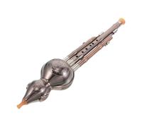 UPKOCH Professional B Key Hulusi Flute Copper-plated Gourd Wind Instrument for Beginners Students Portable Three-tone Chinese Cucurbit Flute Practice Performance Festival