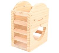UPKOCH Rabbit Feeder Wood Hay Rack Bowl for Rabbits and Small Animals Keeps Food Clean and Fresh Slows Eating Cage Organizer