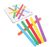 UPKOCH Rainbow Logic Sticks with Matching Cards Preschool Fine Motor Skills Educational for Early Cognitive Development and Logical Thinking Games