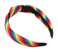 UPKOCH Rainbow Pattern Knotted Headband for Women Vibrant Fabric Hairband with Secure Fit Colorful Decorative Headpiece for Fashionable Hair Styling